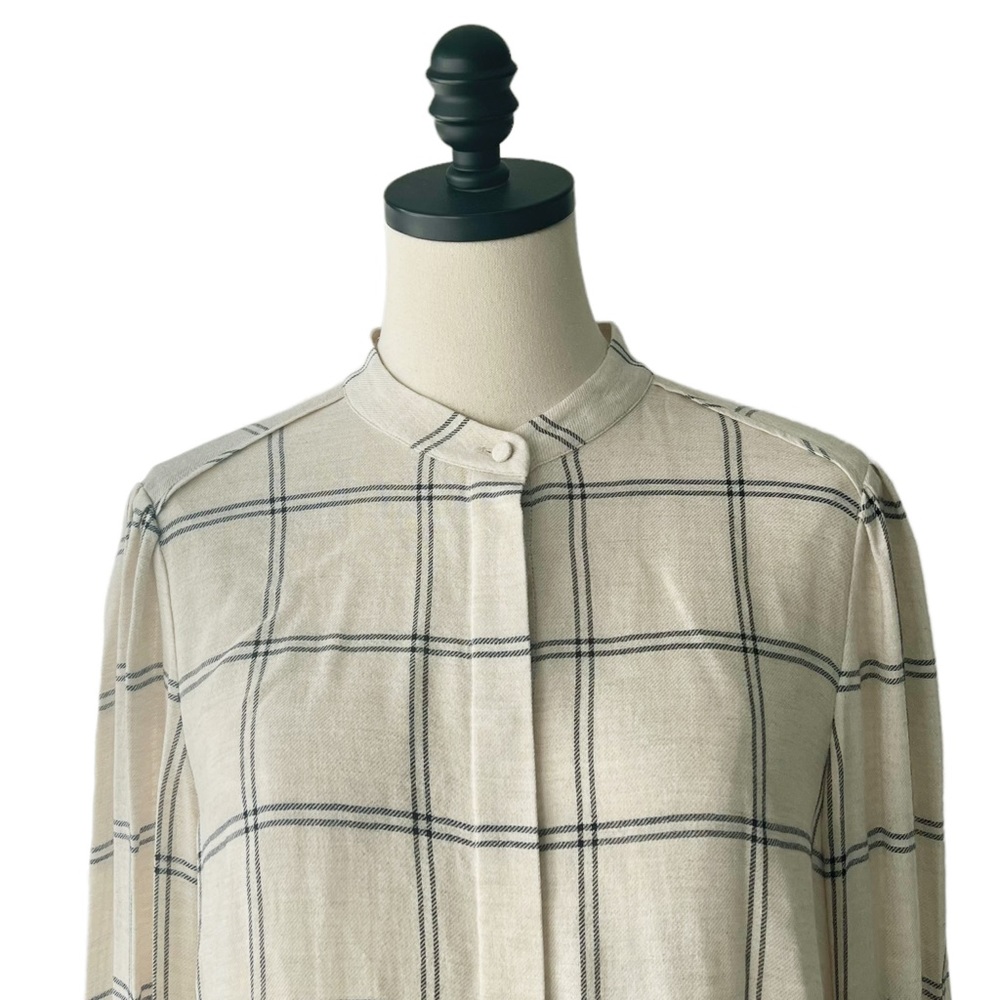 Kobi Halperin Catrina Windowpane Check Blouse | MEDIUM NWT - Picture 4 of 12